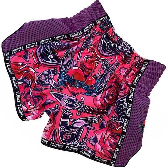 Fluory Muay Thai Kickboxing Shorts Paars MTSF90 - L