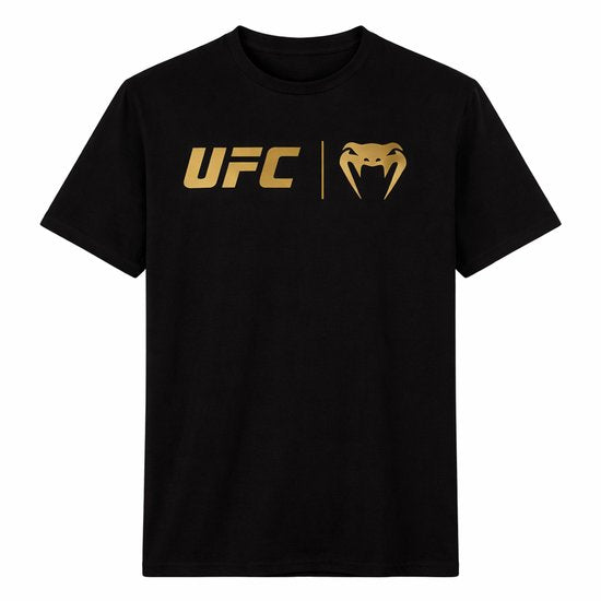 UFC Venum Classic T-Shirt Zwart Goud - L
