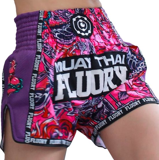 Fluory Muay Thai Kickboxing Shorts Paars MTSF90 - L
