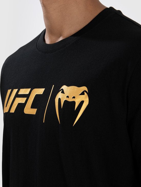 UFC Venum Classic T-Shirt Zwart Goud - L